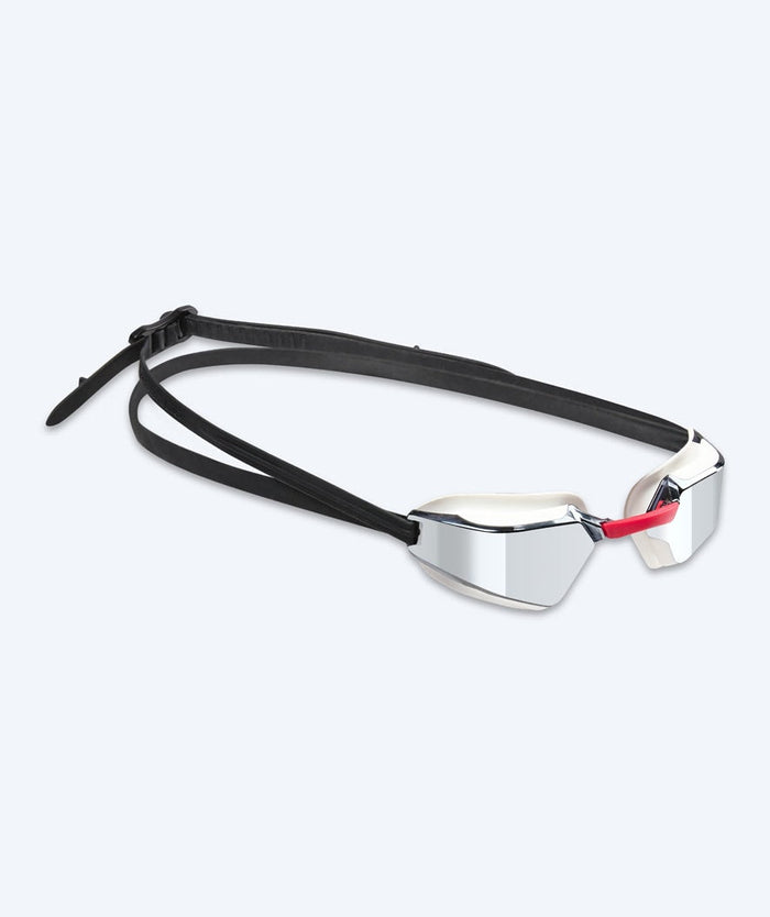 Watery racing swimming goggles - Brooks Mirror - White/silver