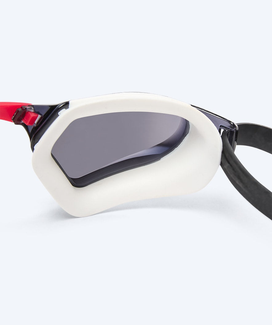 Watery competition swim goggles - Brooks Mirror - White/silver