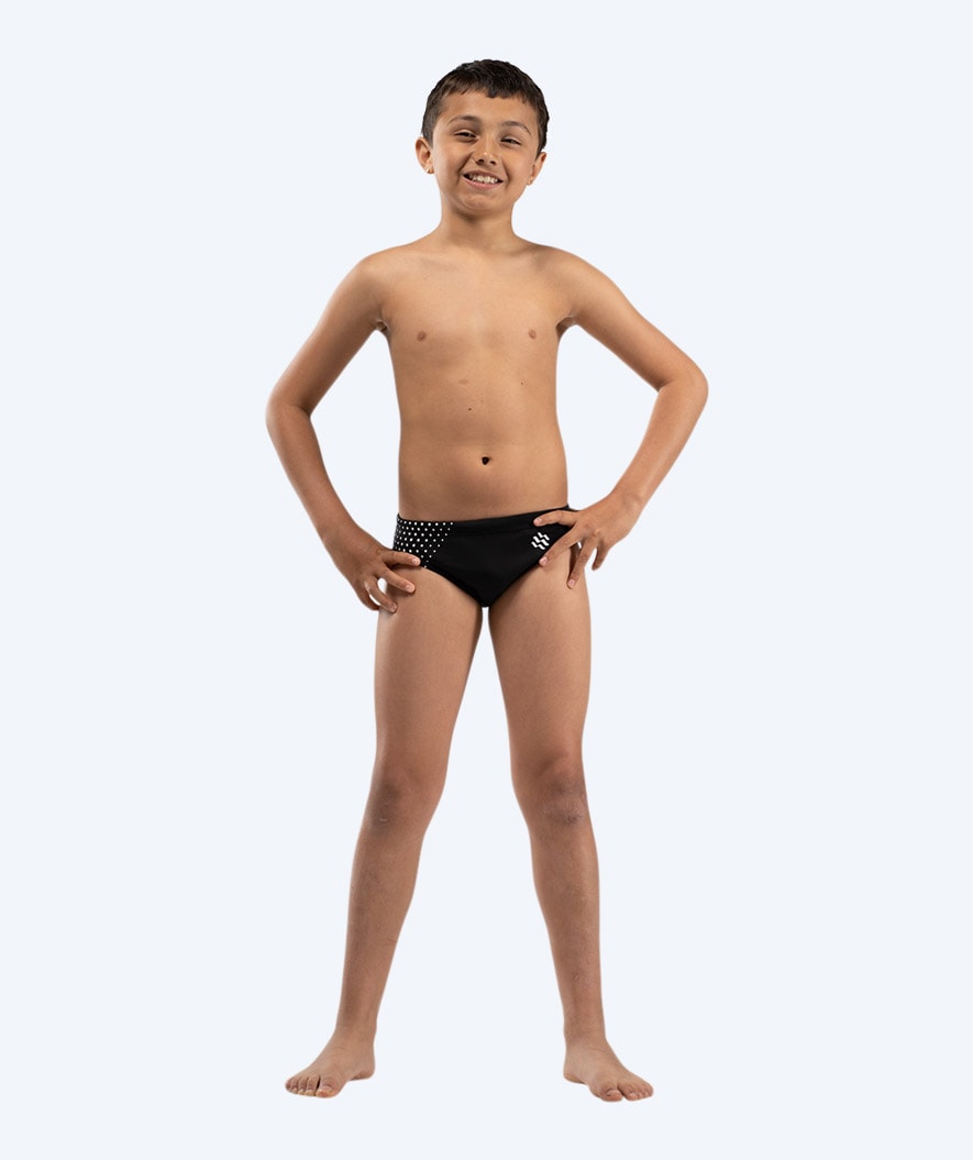 Watery triangular swim trunks for boys - Budgie Eco - Black Sporty