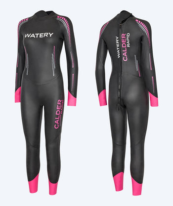 Watery wetsuit for women - Calder Rapid - Black/pink