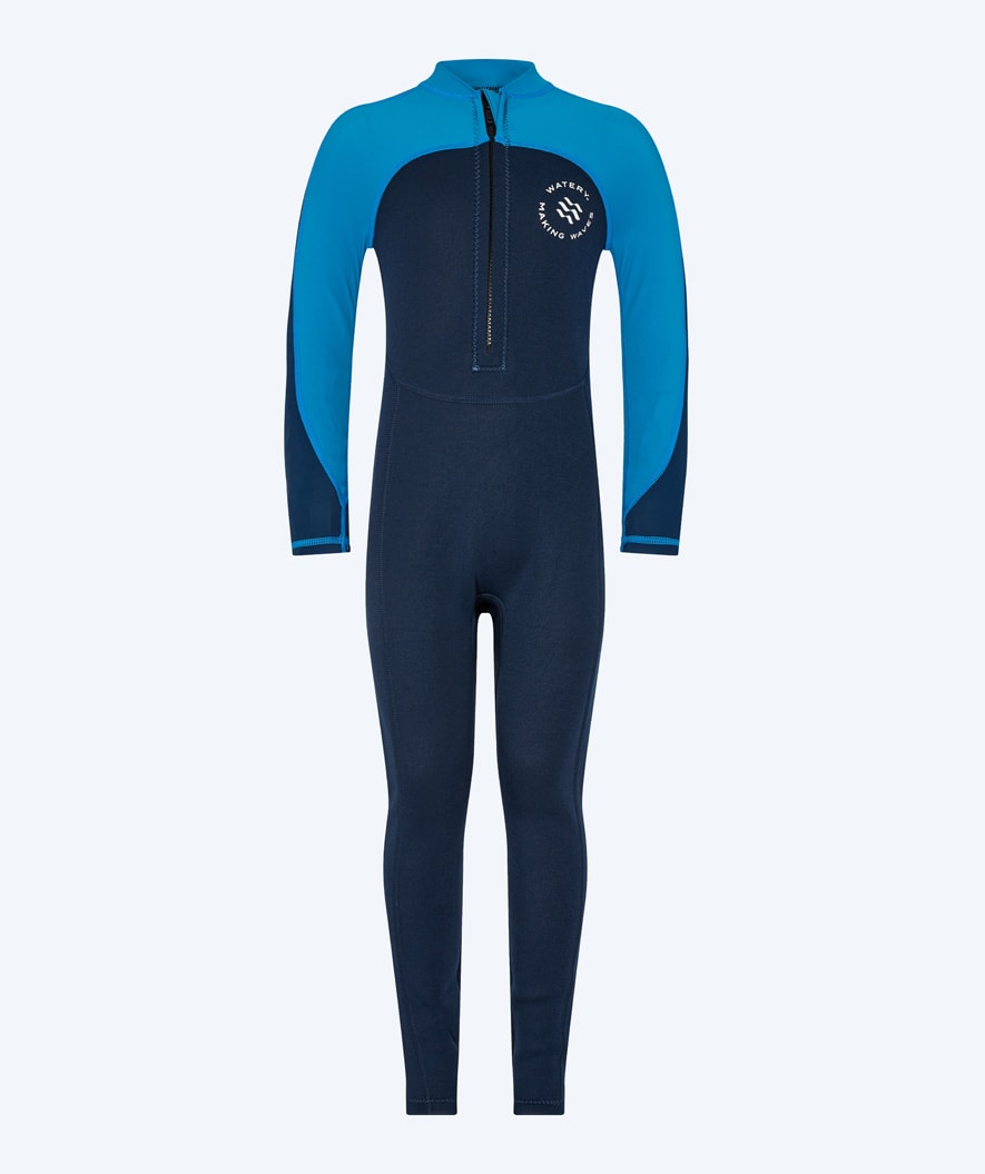 Watery wetsuit for kids - Calypso Full-Body - Blue/dark blue