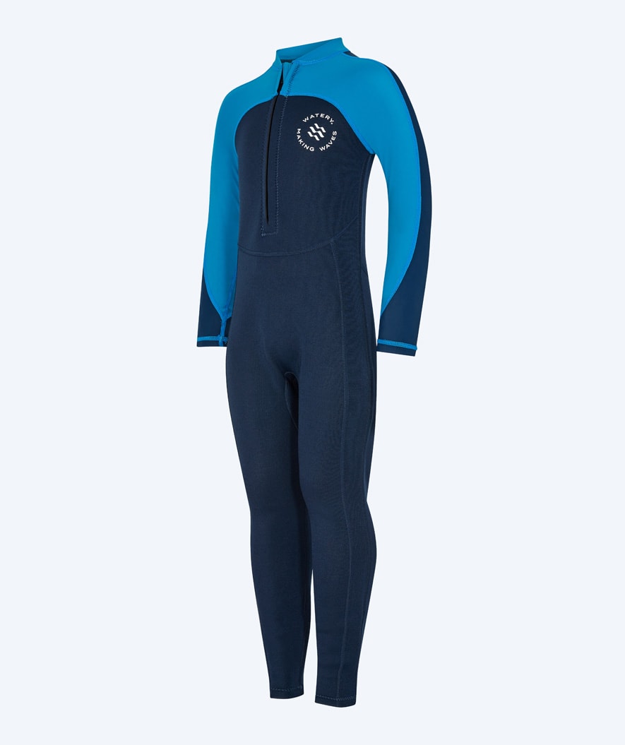 Watery wetsuit for kids - Calypso Full-Body - Blue/dark blue