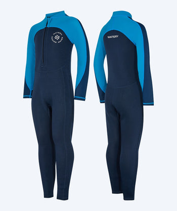 Watery UV wetsuit for kids - Calypso Full-Body - Blue/dark blue