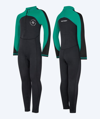 Watery wetsuit for children - Calypso Full-Body - Green/Black