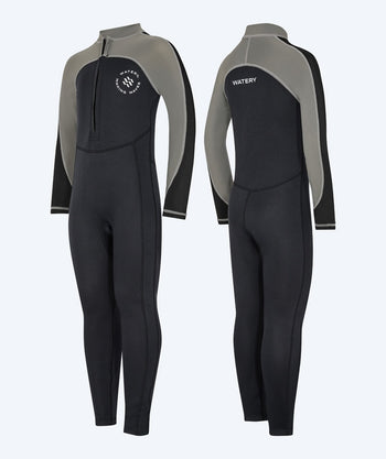 Watery wetsuit for kids - Calypso Full-Body - Grey/black