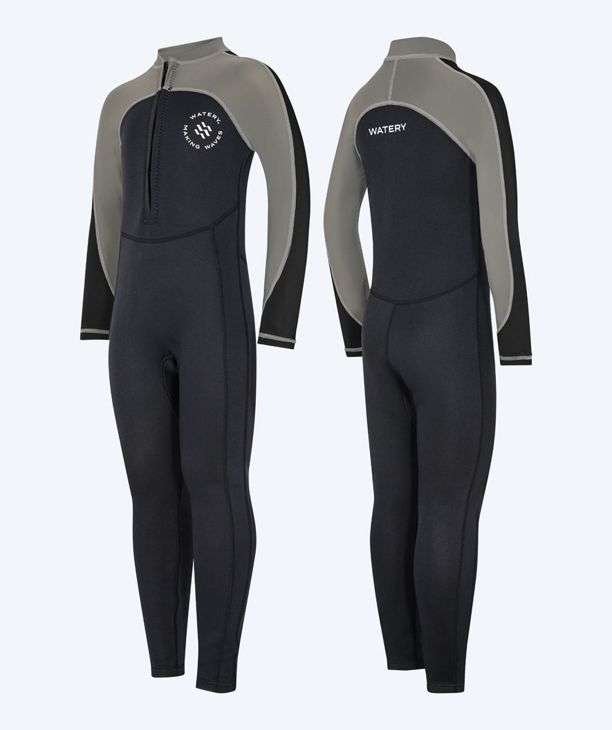 Watery wetsuit for kids - Calypso Full-Body - Grey/black