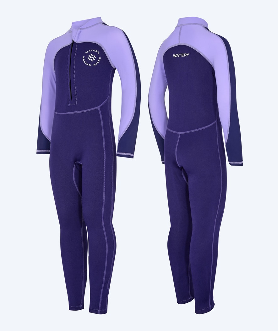 Watery wetsuit for kids - Calypso Full-Body - Purple