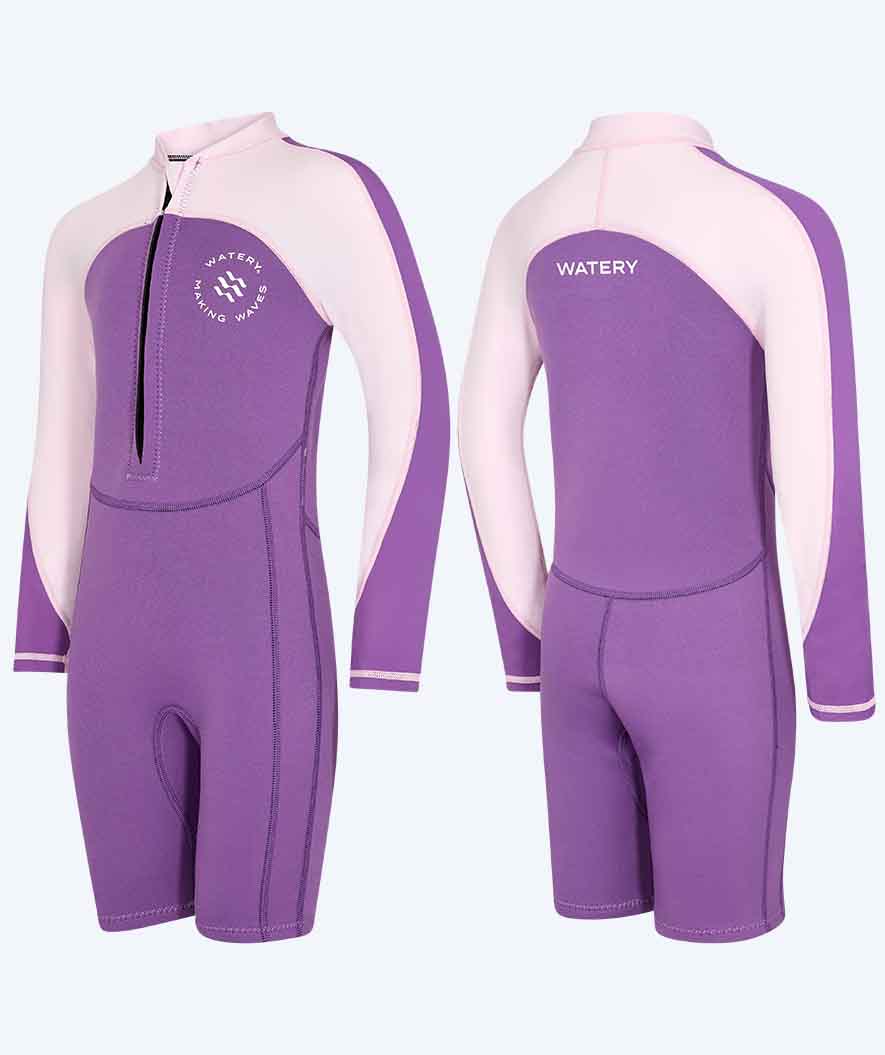 Watery UV wetsuit for kids - Calypso Long Sleeved - Atlantic Purple