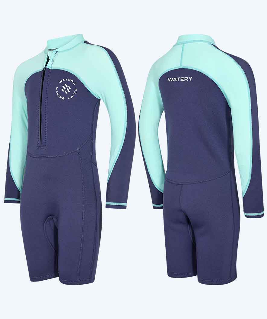 Watery UV wetsuit for kids - Calypso Long Sleeved - Atlantic Turquoise