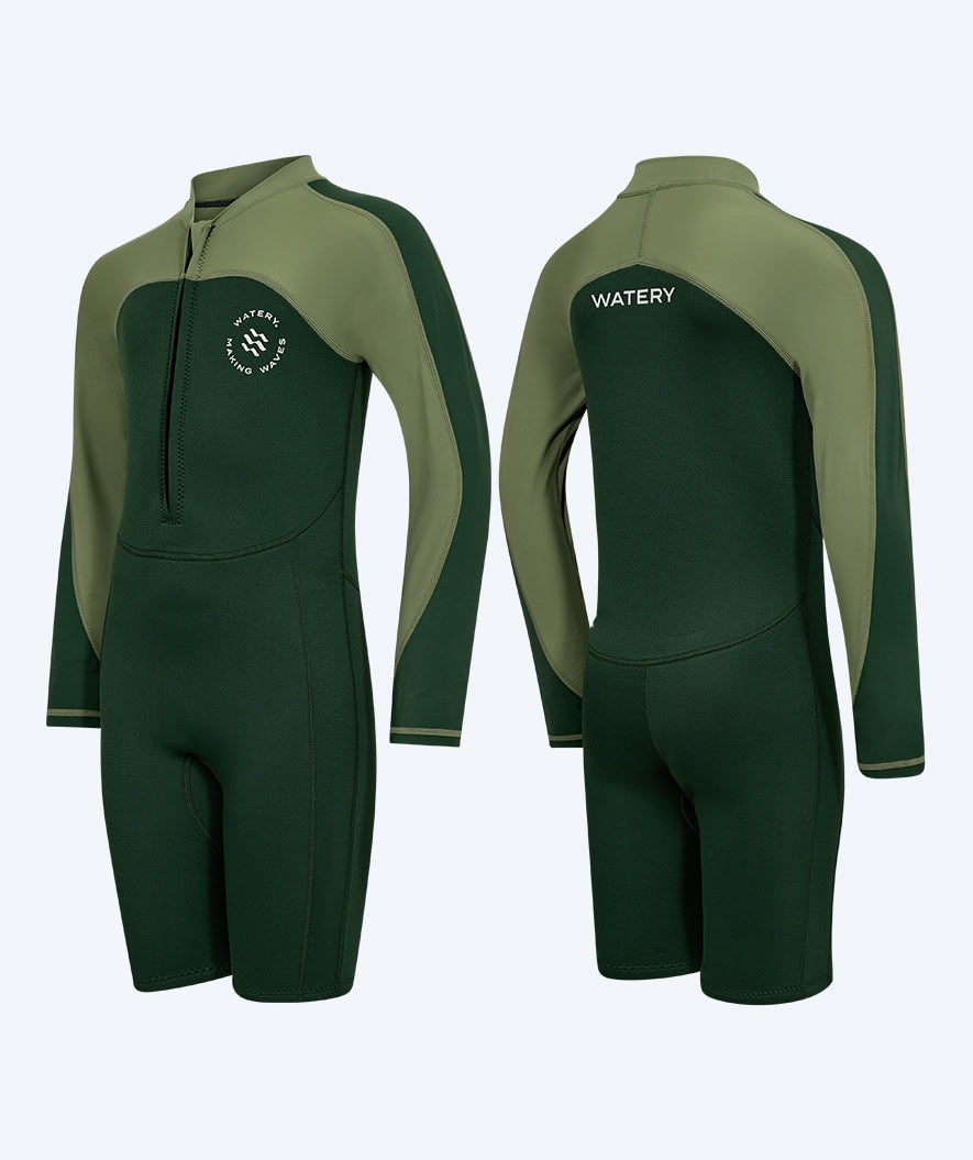 Watery UV wetsuit for kids - Calypso Long Sleeved - Green/light green