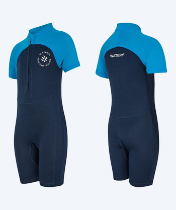 Watery UV wetsuit for children - Calypso Shorty - Dark Blue