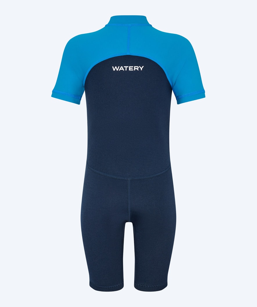 Watery UV wetsuit for kids - Calypso Shorty - Dark Blue