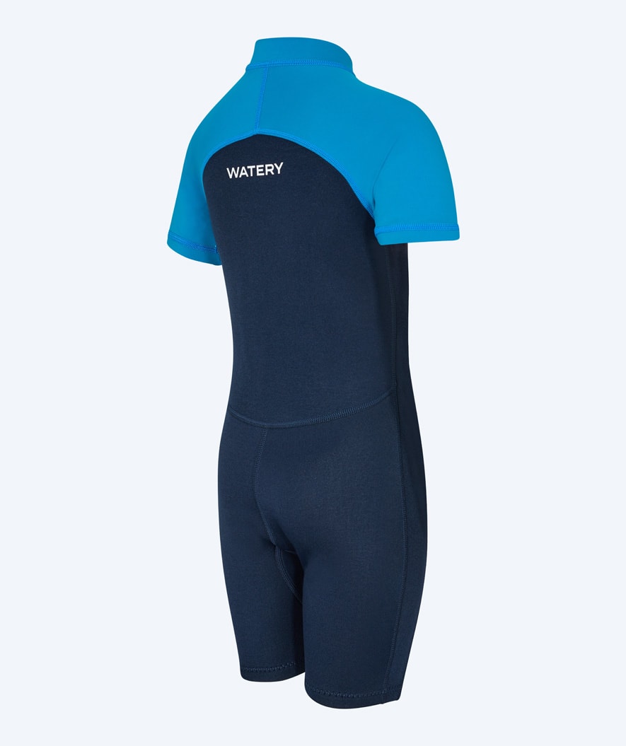 Watery UV wetsuit for kids - Calypso Shorty - Dark Blue