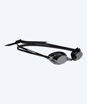 Watery Elite swimming goggles - Captain Mirror - Black/silver