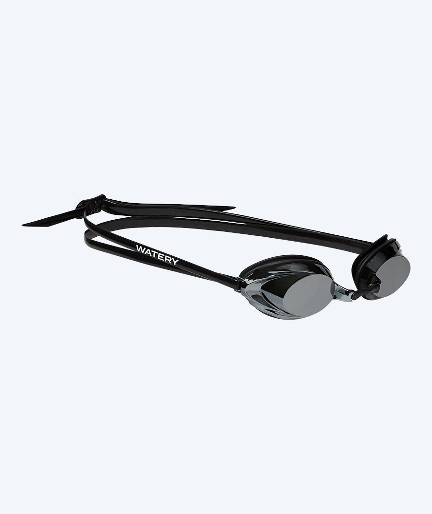 Watery Elite swimming goggles - Captain Mirror - Black/silver