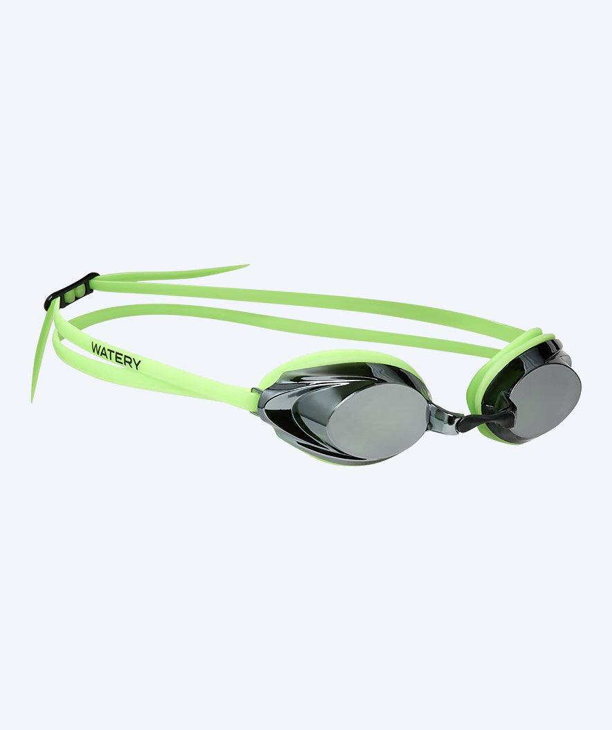 Watery Elite swimming goggles - Captain Mirror - Green/silver