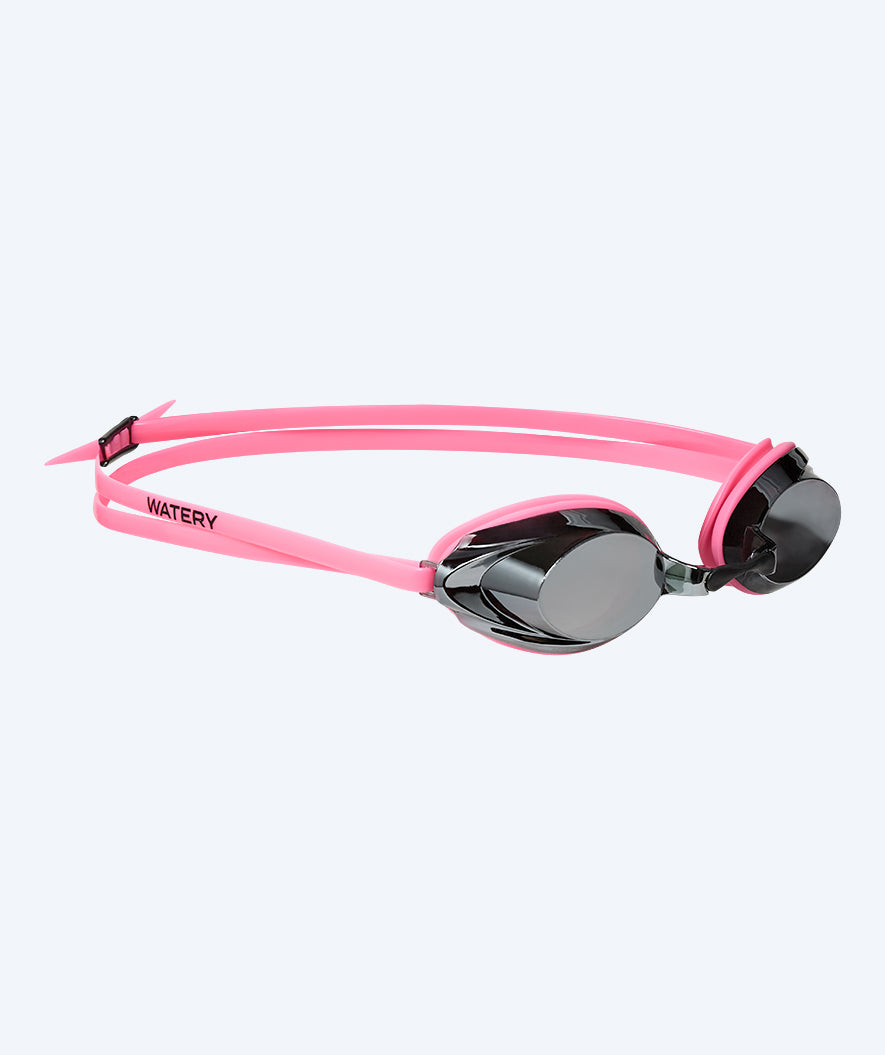 Watery Elite swimming goggles - Captain Mirror - Pink/silver