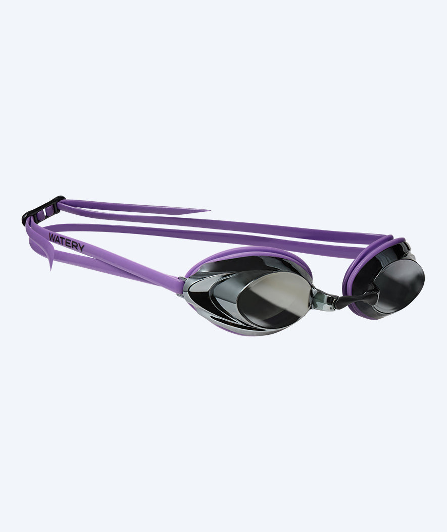 Watery Elite swimming goggles - Captain Mirror - Purple/silver