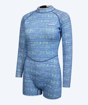 Watery neoprene springsuit for women - Catalina - Light blue