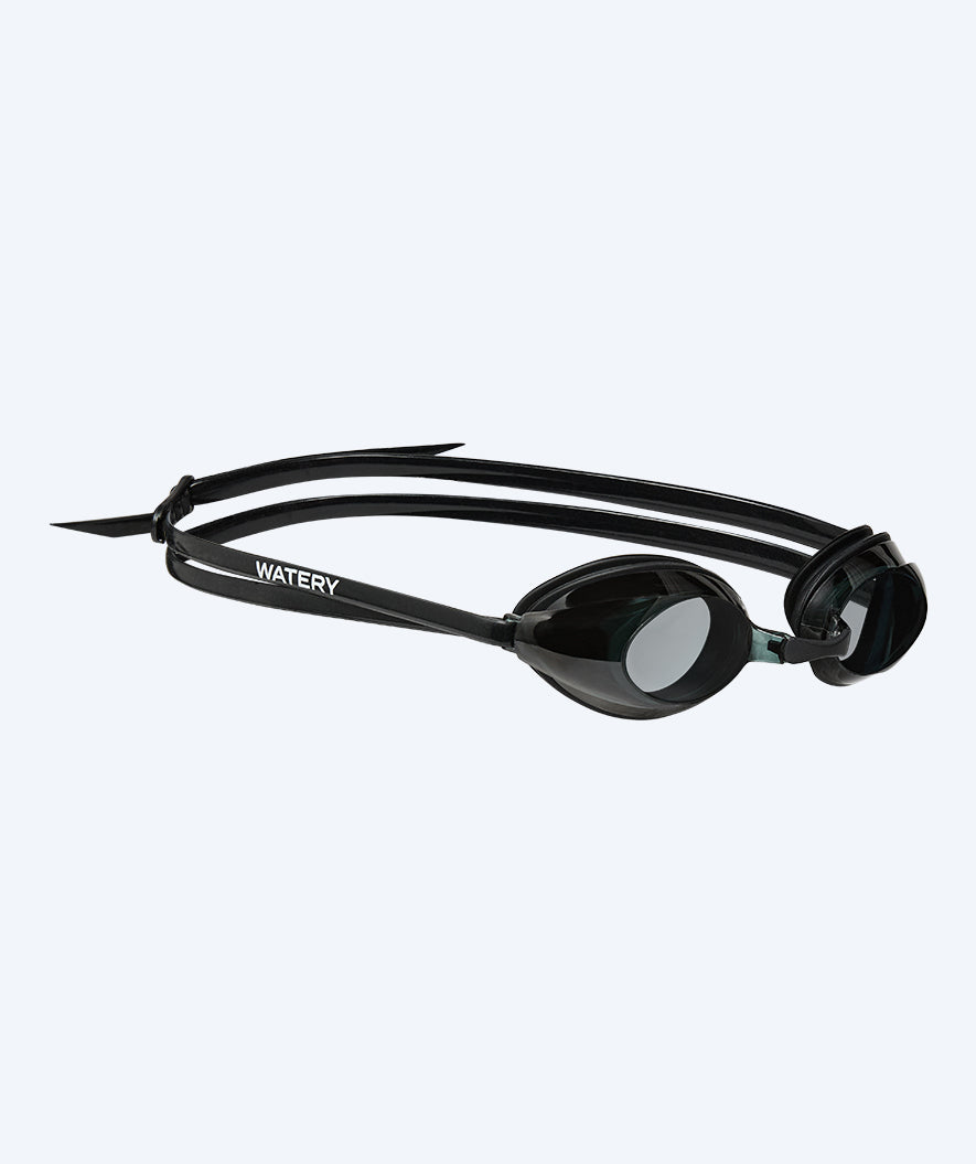 Watery nearsighted swimming goggles with prescription for adults - (-1.5) – (-8.0) - Catch - Black (Smoke lens)