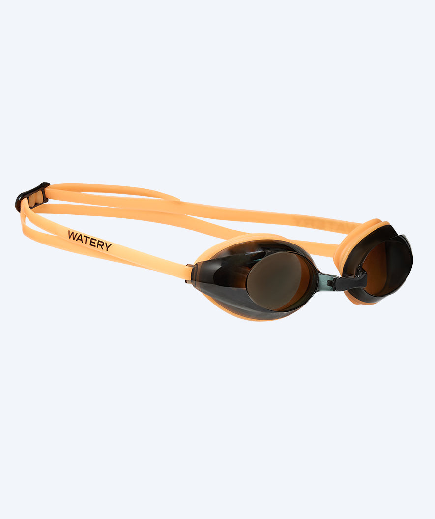 Watery farsighted swimming goggles with prescription for kids - (+2.5) – (+3.5) - Catch - Orange (Smoke lens)