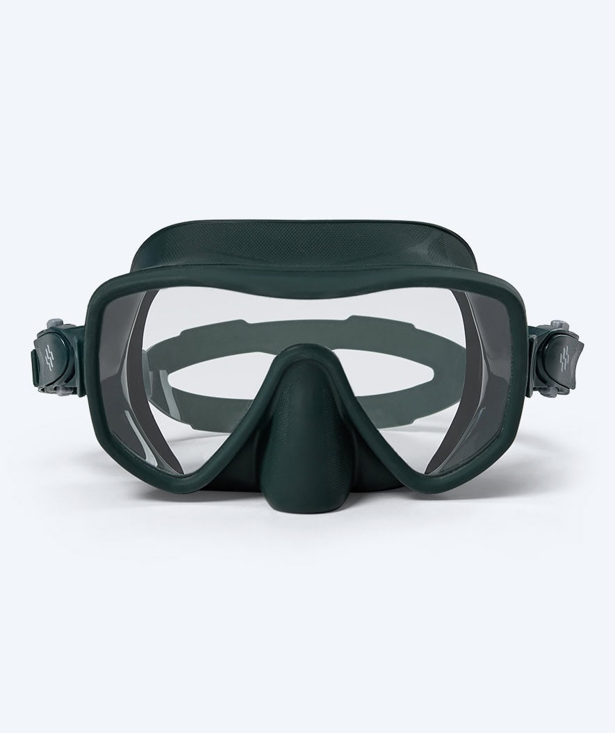 Watery diving mask for adults (from 15 years) - Coast - Dark green