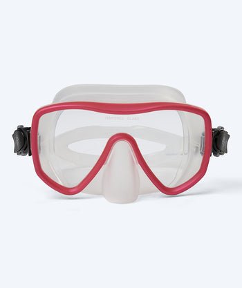 Watery diving mask for adults (from 15 years) - Coast - Red/clear