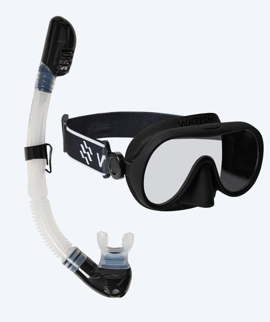 Watery Combo snorkel set for kids (4-10) - Alton - Black