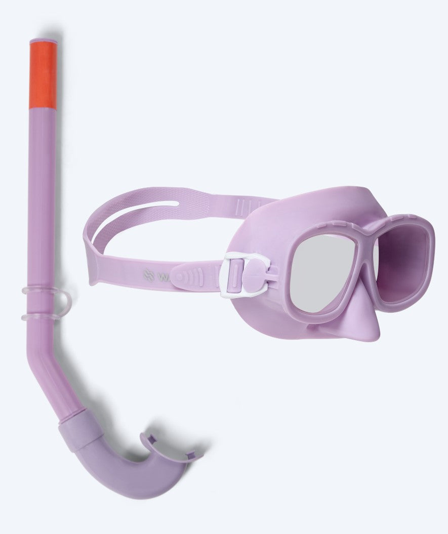 Watery Combo snorkel set for kids (4-10) - Wyre - Purple