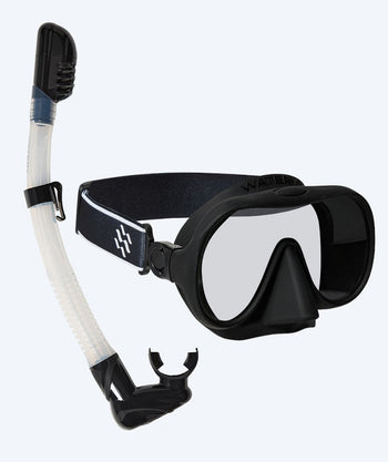 Watery Combo snorkel set for adults (from 15 years) - Alton - Black