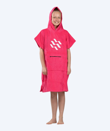 Watery bathing poncho for junior - Cotton - Pink