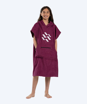 Watery bathing poncho for junior (6-14) - Cotton - Purple