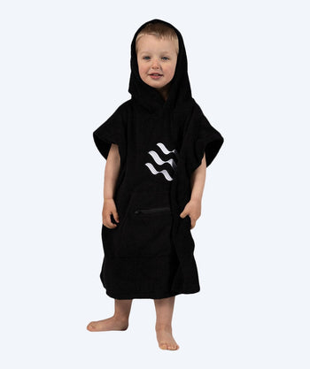 Watery bathing poncho for kids (1-6) - Cotton - Black