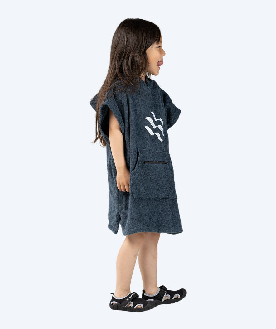 Watery bathing poncho for kids - Cotton - Dark blue