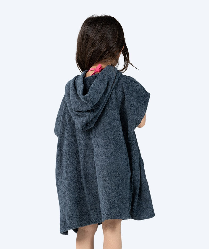 Watery bathing poncho for kids - Cotton - Dark blue