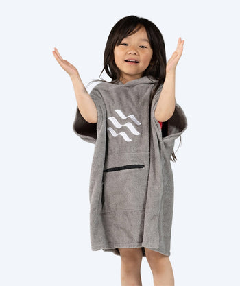 Watery bathing poncho for kids - Cotton - Grey