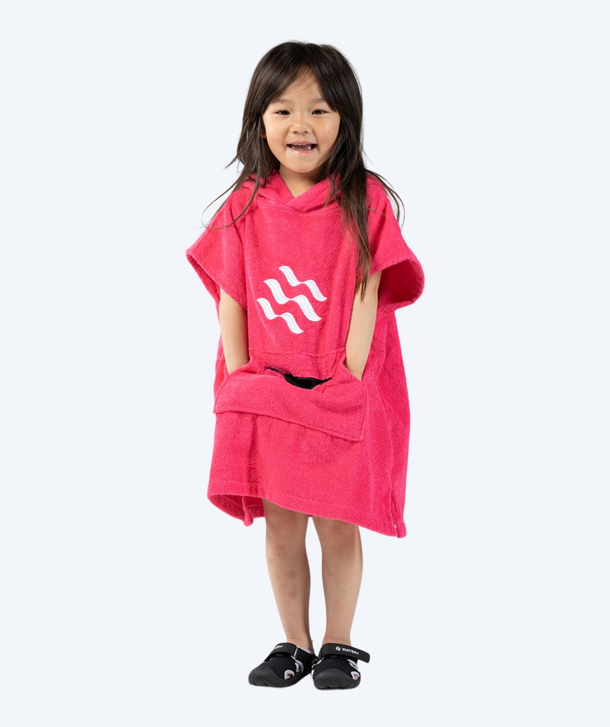 Watery bathing poncho for kids - Cotton - Pink