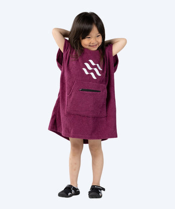 Watery bathing poncho for kids (1-6) - Cotton - Purple