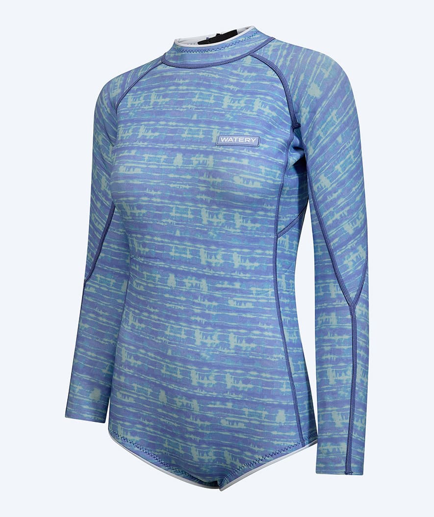 Watery neoprene springsuit for women - Crosswind Flex - Light blue
