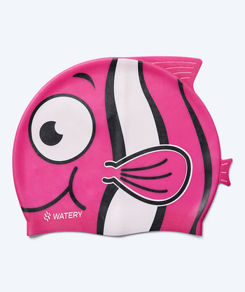 Watery swim cap for children - Dashers - Fish (Pink)