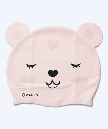 Watery swim cap for children - Dashers - Teddy (Pink)