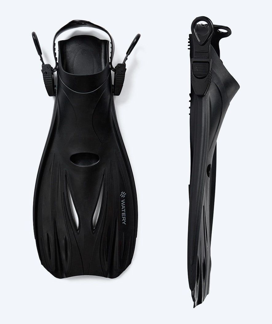 Watery diving fins for adults - Delmere - Black