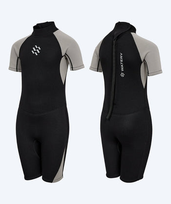 Watery wetsuit for kids - Short Sleeve Duncan (3mm) - Black