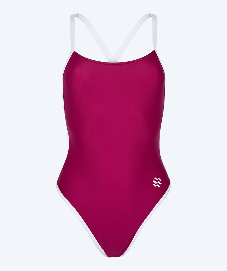 Watery swimsuit for women - Eco Sunkissed Solid - Ruby Red