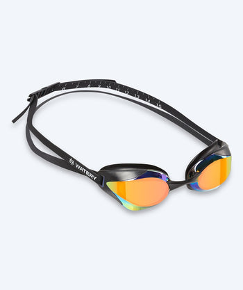 Watery Elite swim goggles - Poseidon Ultra Mirror - Black/gold