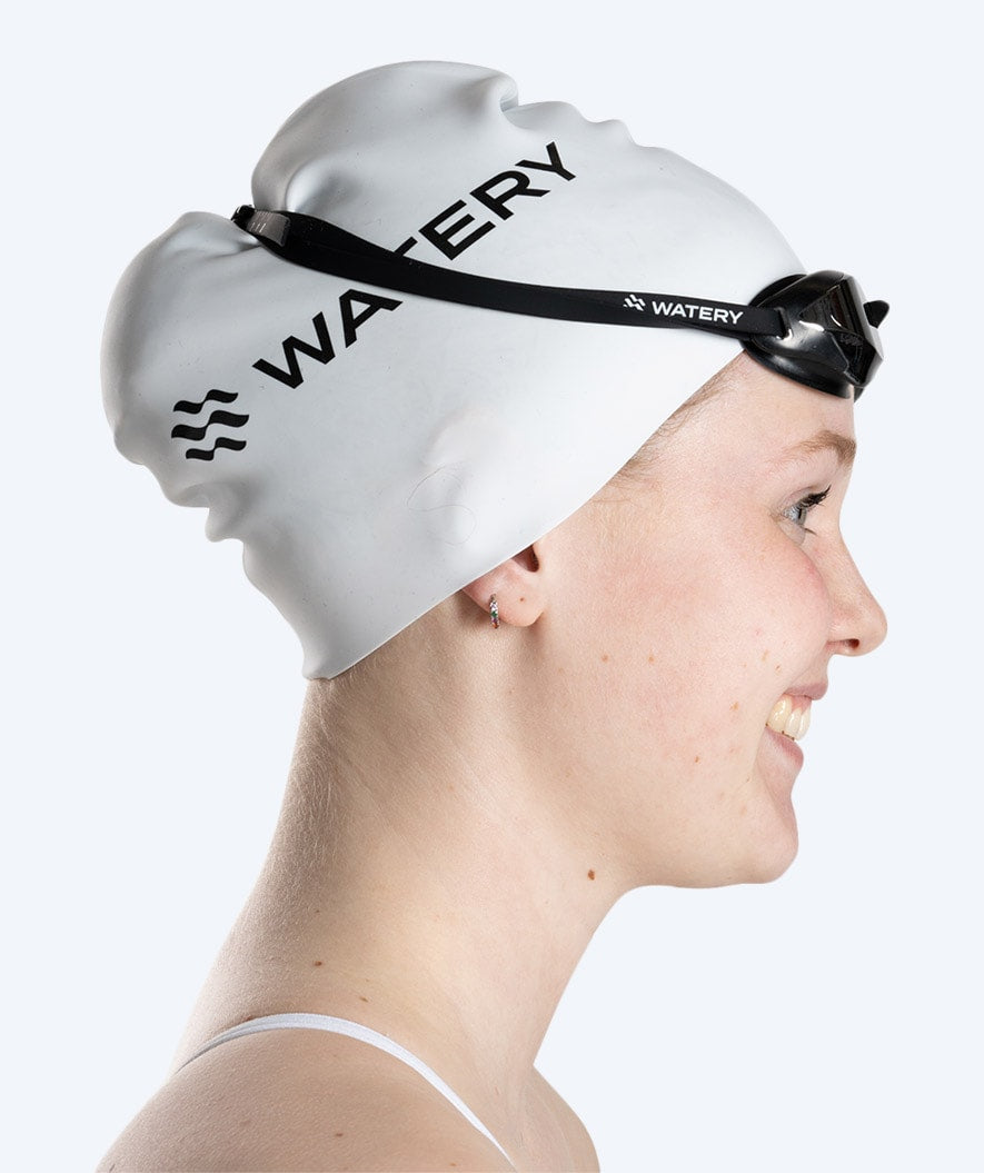 Watery Elite swimming goggles - Poseidon Ultra Mirror - Black/silver