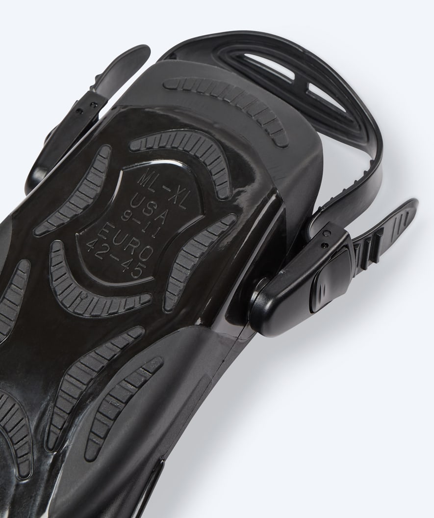 Watery short swim fins - Fisher - Black