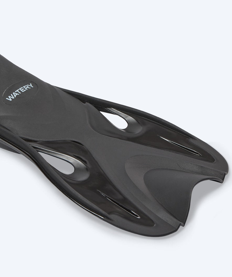 Watery short swim fins - Fisher - Black