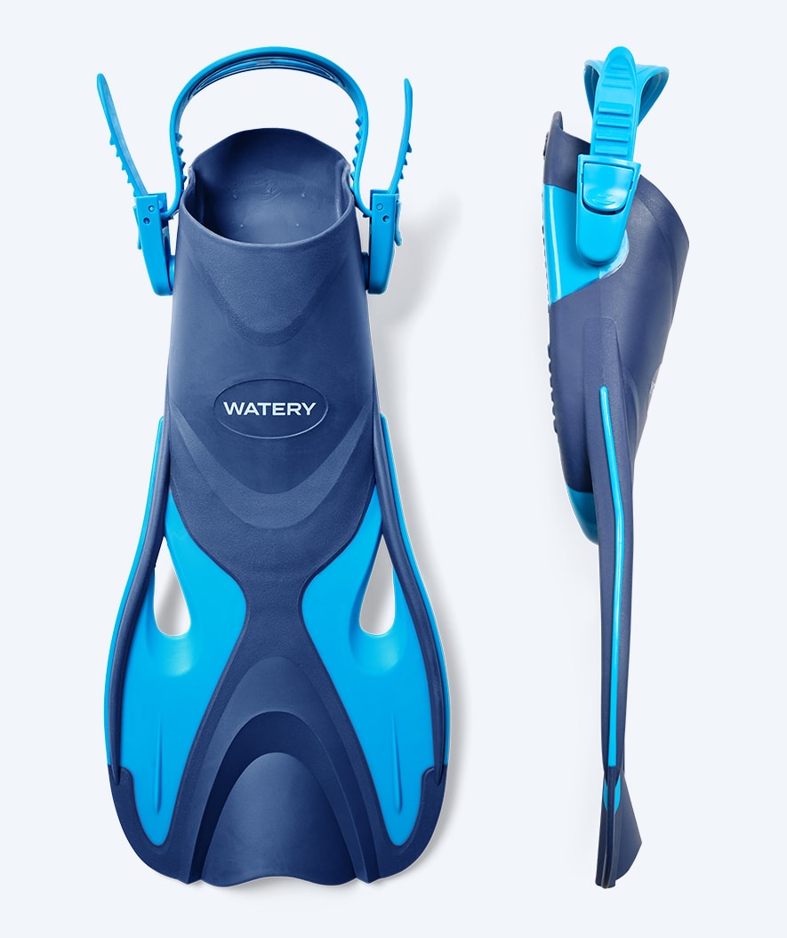 Watery short swim fins - Fisher - Blue