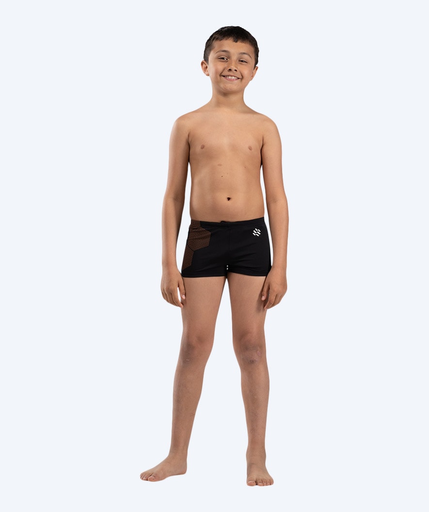 Watery swim trunks for boys - Flaming Vegas Eco - Orange Corner